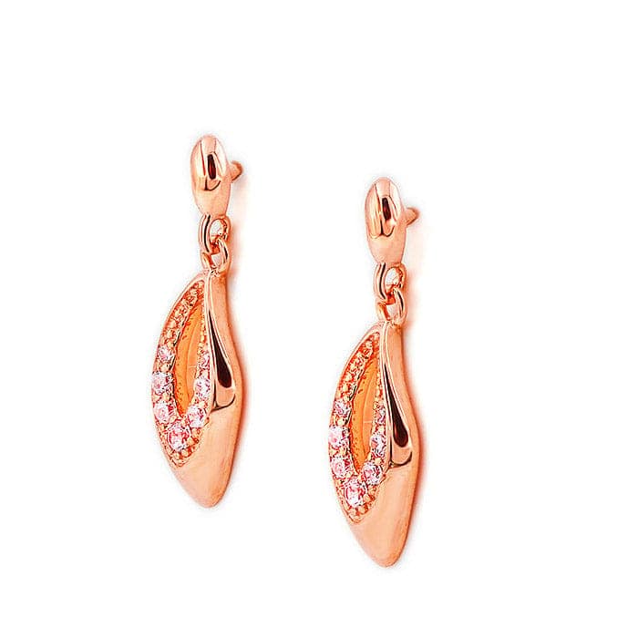 Rose Gold Sparkle Amulet Earrings view 3
