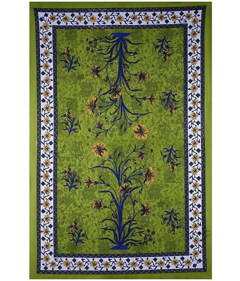 Uniqchoice Cotton Single Bedsheet ( Green ) view 2