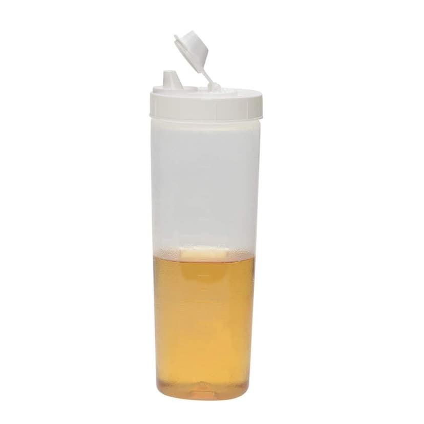 Bear Grips Plastic Oil Dispenser with lid - 1 L , Pack of 1 , White