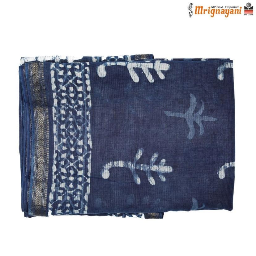 HANDLOOM MAHESHWARI SILK SAREE WITH BLOUSE (SKU - 1SM901200422, SAREE-1135) view 5