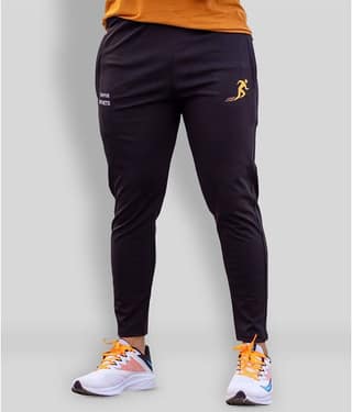 VAPOUR SPORTS Black Polyester Men's Trackpants ( Pack of 1 )