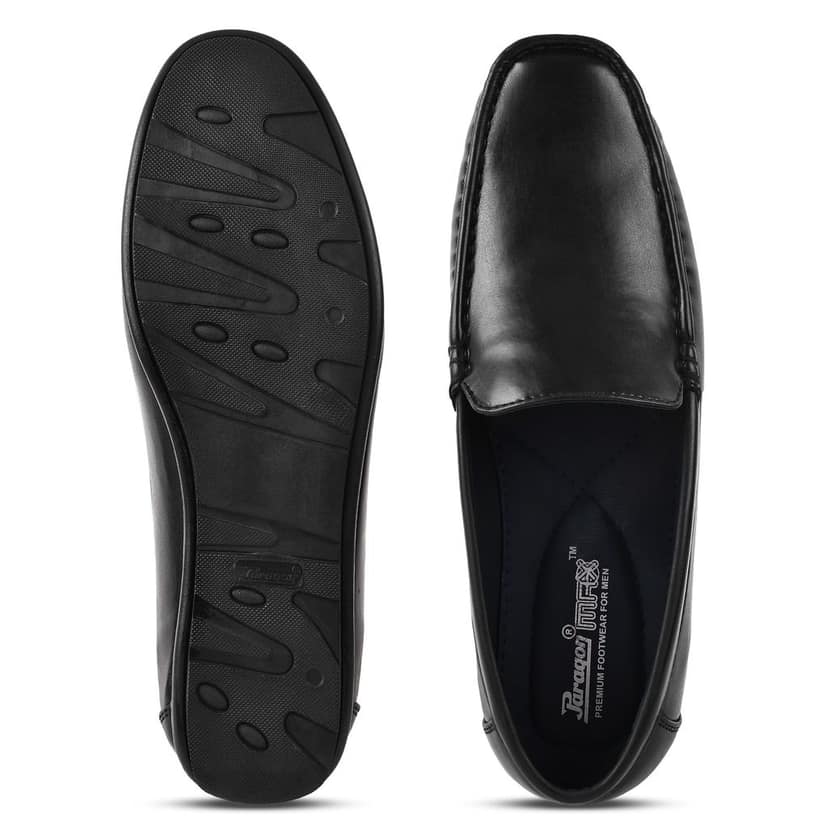 Paragon Black Formal Slip-On Loafers for Men view 5