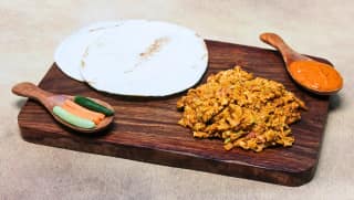 Peri-peri Chicken Shawarma On Plate