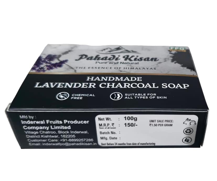Lavender Charcoal Soap (100gm) view 2