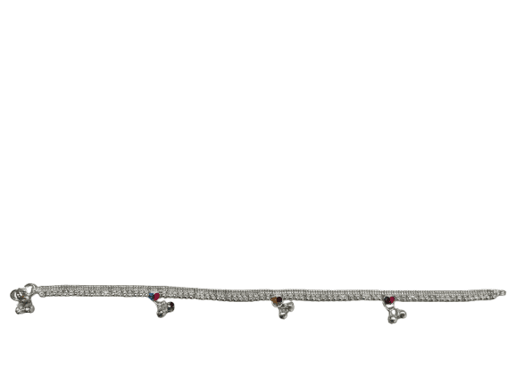 Elegant Silver Anklet with Dainty Embellishments