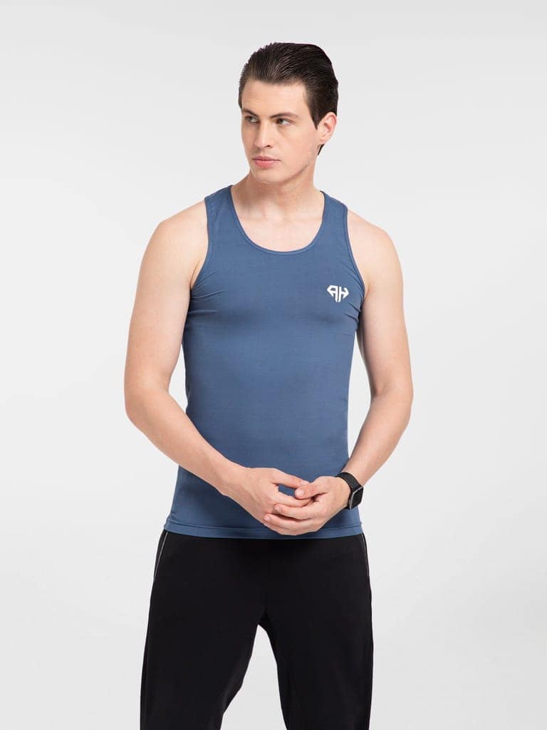 AH Gym Vest Dark Grey 4-Way Stretch view 3