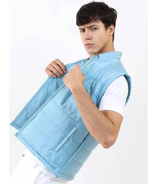 Ketch Polyester Men's Puffer Jacket - Blue ( Pack of 1 )