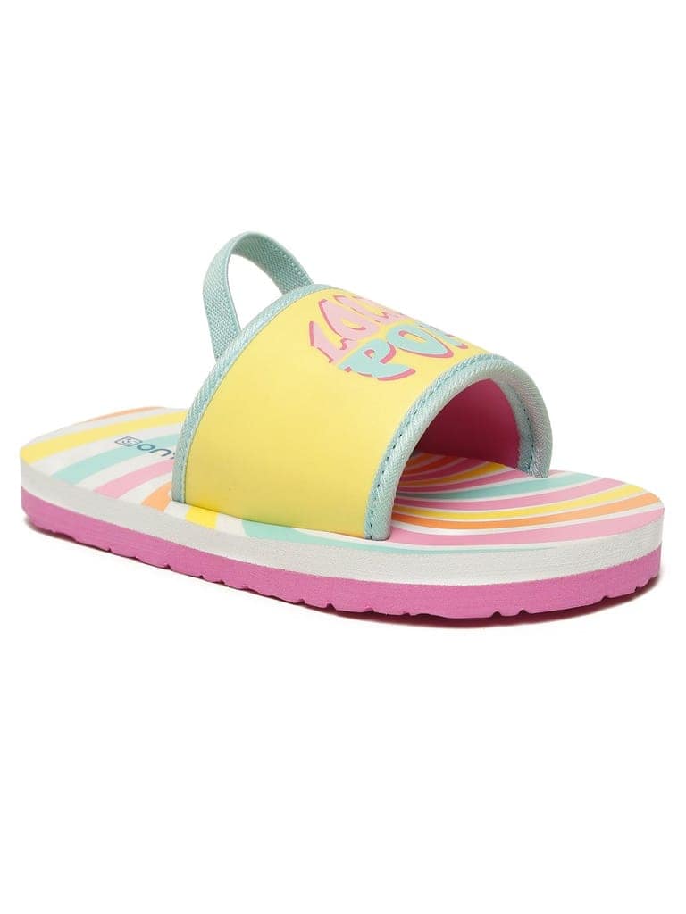 Premium Lolly Pop Artistic Sliders - Yellow (Unisex) view 4
