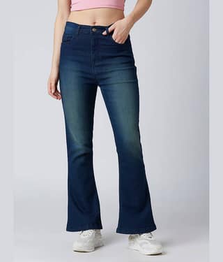 HJ HASASI - Blue Denim Bootcut Women's Jeans ( Pack of 1 )