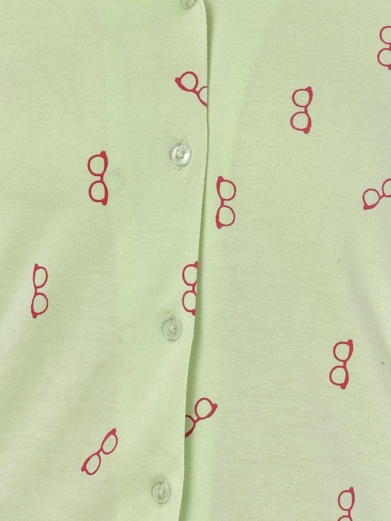 Klamotten Women's Sea Green Allover Printed Top Pyjama Set N54Gs view 5