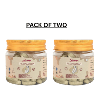 LACTOMAGIC Moringa+ Ashwagandha Tablets | Olifera Leaf Extract | Drumstick Leaf Tablets | Metabolism And Immune Booster, 30 Tablets Each, Pack of 2 - 1000 mg Each