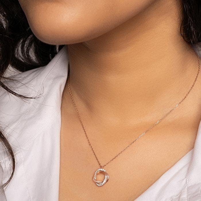Rose Gold Allure Pendant with Chain view 2
