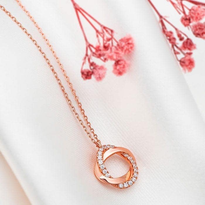 Rose Gold Allure Pendant with Chain view 3