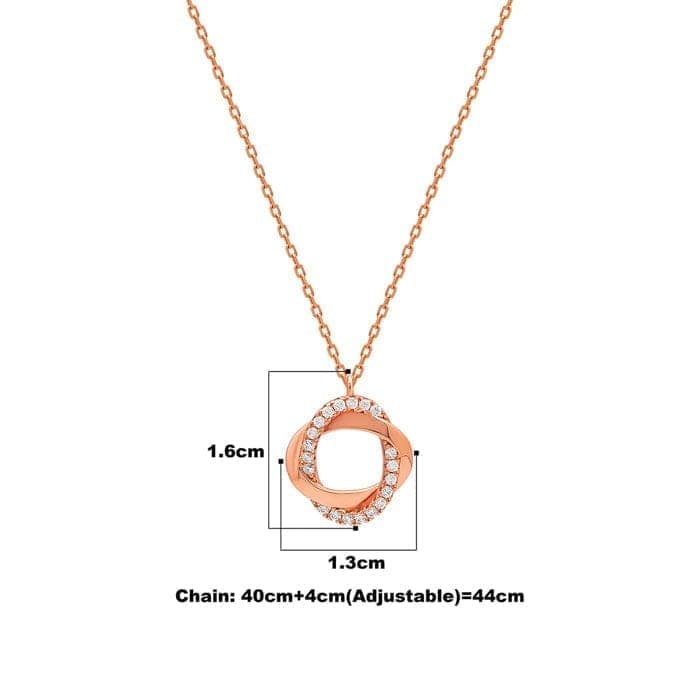 Rose Gold Allure Pendant with Chain view 4