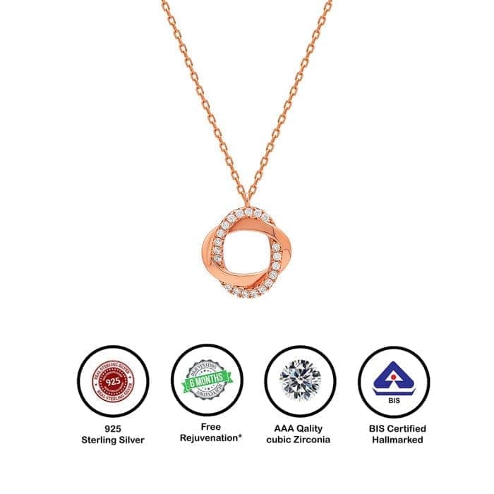 Rose Gold Allure Pendant with Chain view 6