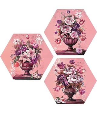Indianara Hexagon Paintings MDF Painting Without Frame