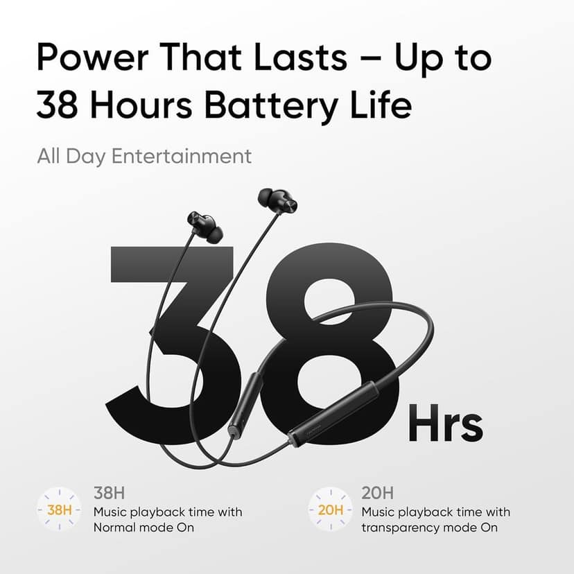 realme Buds Wireless 5 ANC in Ear Bluetooth Headphones,50dB ANC, 13.6mm Dynamic Bass Driver,360° Spatial Audio,45ms Low Latency,Upto 38hrs Playback,IP55 Rating,Dual Device Connection (Midnight Black) view 6