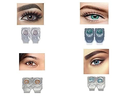 AMETHYST,TURQUOISE,HONEY AND BLUE MD SPARKLE 4 PAIR MONTHLY COLOR CONTACT LENS WITH CASE AND 60ML SOLUTION (PACK OF 4 PAIR)