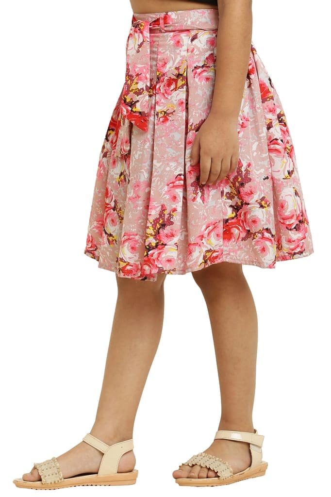 Stylish Fancy Cream Skirt For Girls. view 4