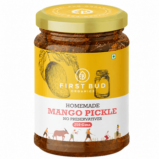 Homemade Mango Pickle - 250gm | Authentic Indian Taste & Secret Rajashtani Receipe | Dry & Spicy Mango Pickle | Handmade With Fresh Ingreidents | Perfect For Meals & Snacks