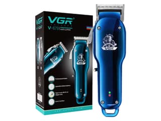 VGR V-679 Professional Salon Series Hair Clipper Trimmer 180 min Runtime 4 Length Settings (Blue)