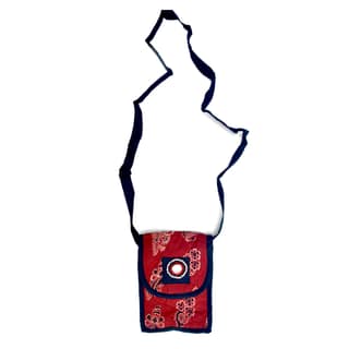 Tribes India Handcrafted Cotton, Spoange & Jeco Beeds Maroon Purse
