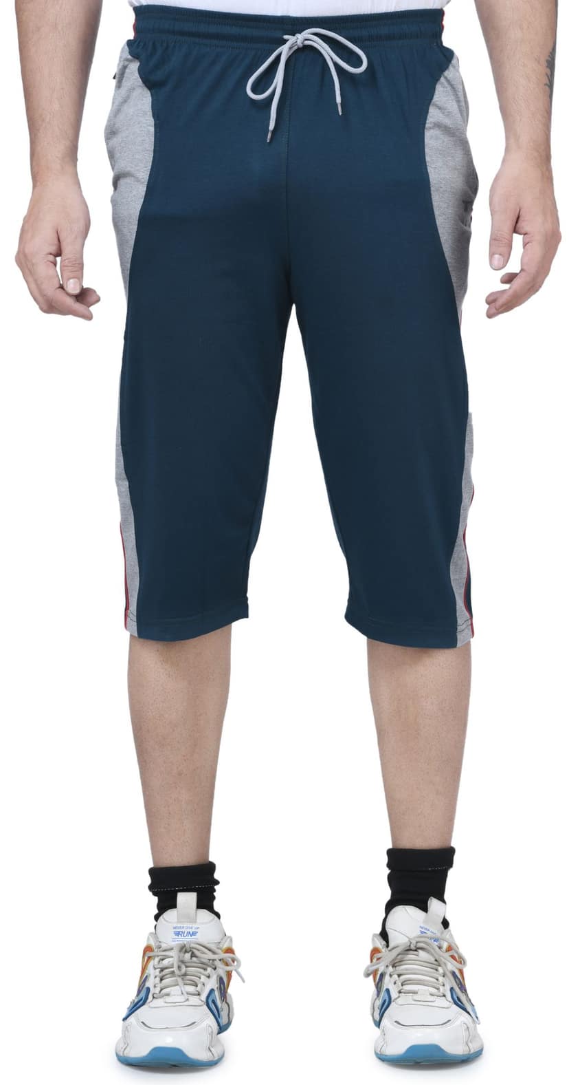 IBulls, Hosiery Cotton Regular Fit Three Quarters/Three Fourths/Three by Fourth /3/4 / Capri for Men- Casual/Sports Wear with Zip Lock Pockets view 2