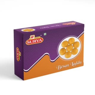 Surya Besan Laddu 200 Gm - Pack Of 72 | Packed Indian Sweets