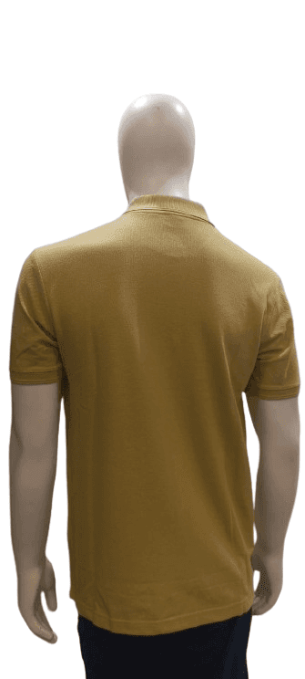 Men's Premium Cotton Polo T-Shirt – Solid Mustard Yellow | Classic Fit | Casual & Semi-Formal Wear view 3