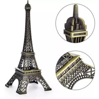 Shri Baba Art -Metal Eiffel Tower Antique Vintage Statue for Room, Office, Decorative Showpeice for Home, Desk Decor, Table Stand (15 cm)