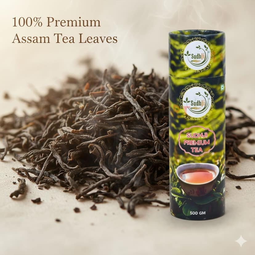 SUDHJI Premium Tea (Pack of 2) – 500 g × 2 | Blend of 5 Unique Upper Assam Leaves & Enriched with Orthodox Tea view 2