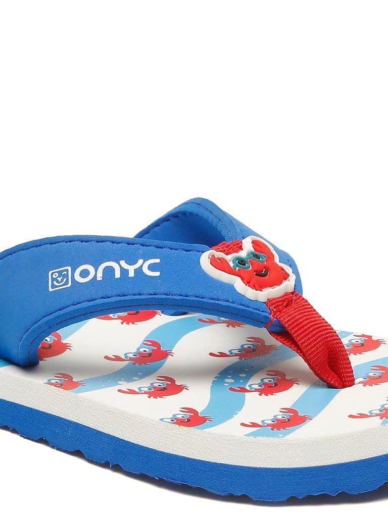 Premium Crab V-Shape Flip-flops - Blue (Unisex) view 2