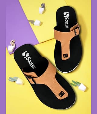 Squash - Tan Men's Thong Flip Flop