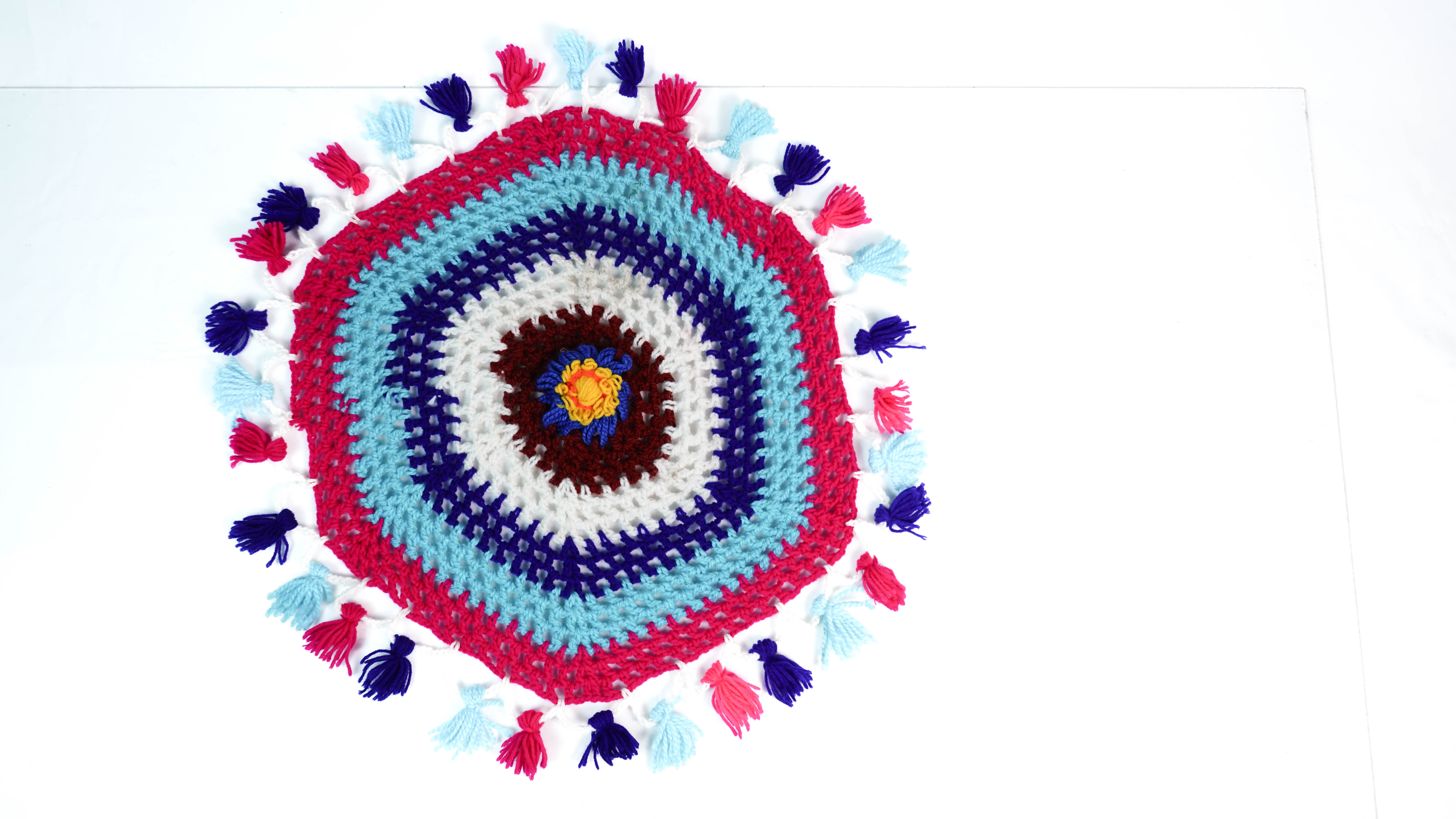 Handcrafted crochet mat