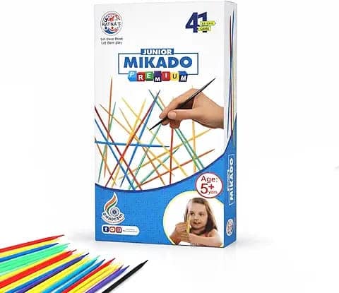 Mikado Sticks Junior, 41 Pick-Up Sticks, Best Return Gift, Fun Family Indoor Board Game for Adults and Kids 5+ Years view 2