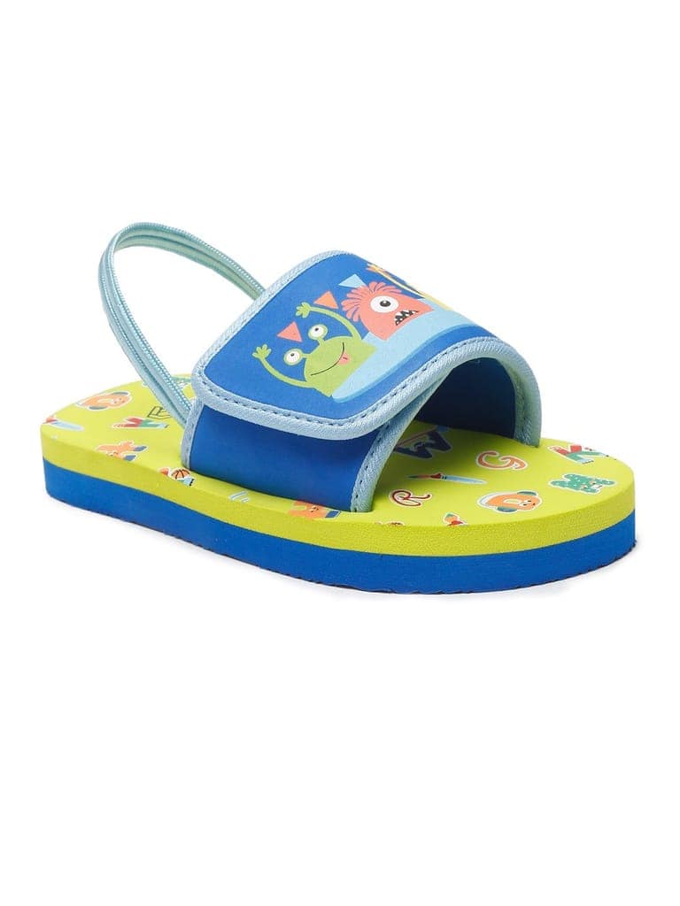 ONYC Monster Neon Green Sliders for Boys and Girls view 3