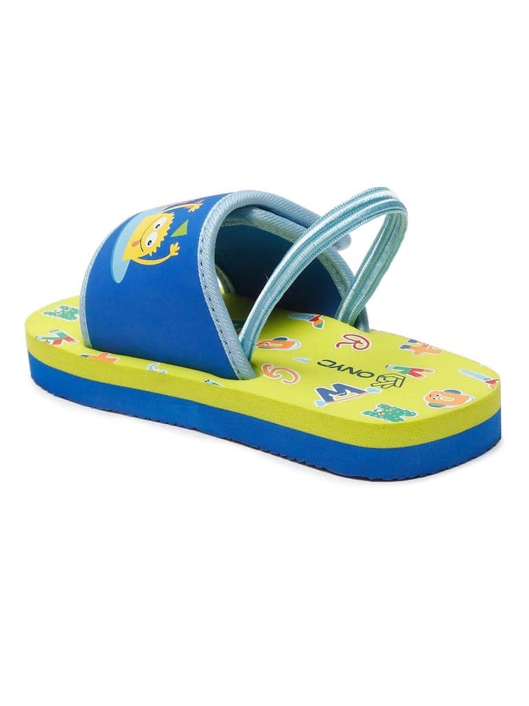 ONYC Monster Neon Green Sliders for Boys and Girls view 5