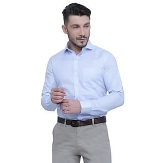 DUKUL Men's Long Sleeve Formal Shirt | Slim Fit | Stylish & Comfortable | Soft Cotton | Machine Washable | Perfect for Business & Office