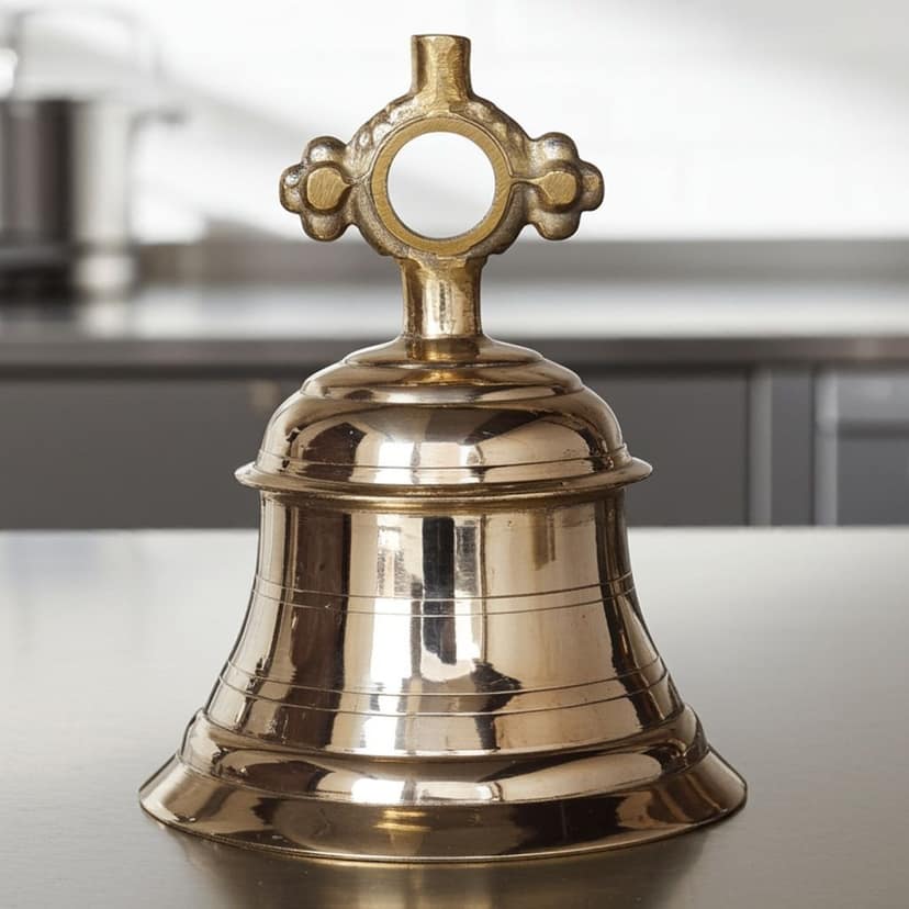 Brass Temple Hanging Ghanta, Hanging Bell, Ghanta 10 KG - Large Brass Temple Bell for Mandir Sound (ZMAS493 N)