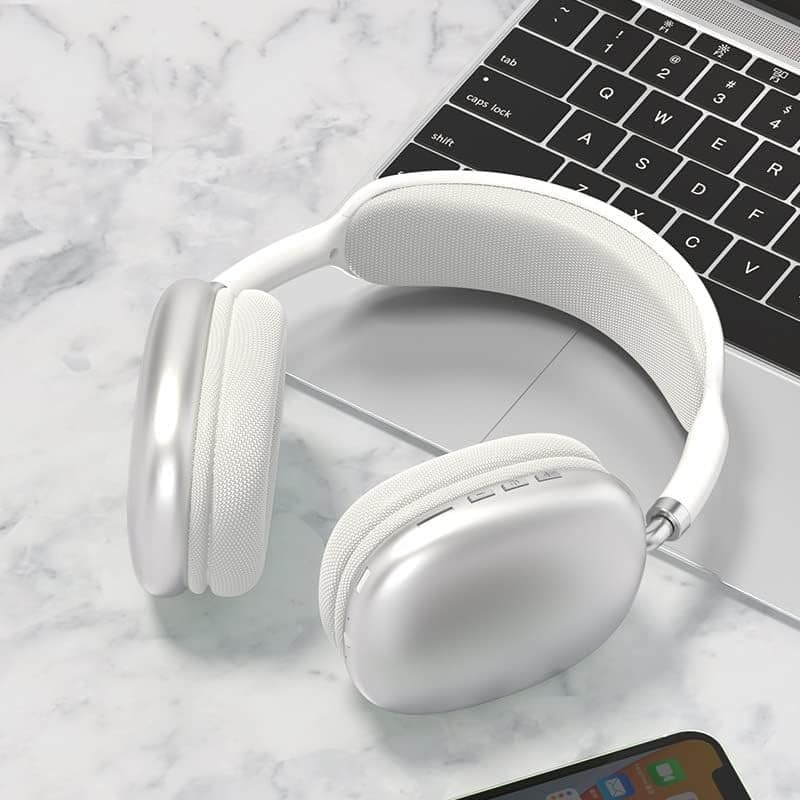 P9 Wireless, Bluetooth 5.1 Over Ear Stereo Headphones - Mic, Ergonomic Adjustable Design, 24 Hours Battery Life, Hi-Fi Sound, Wireless Headset for Music and Calls (Assorted)