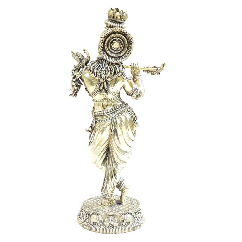 Brass Krishna Murti for Living Room & Mandir, Height : 15 Inch (BSMAS1806 K) view 3