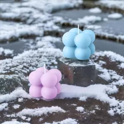 SS Enterprise Organic Soy Wax Bubble Candle for Home Decor | Scented Aromatic Fragrance Candles | Smoke-Free Pillar Candle