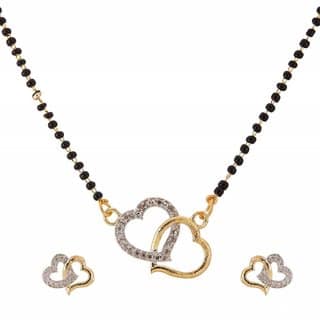 Hetprit Brass Gold Plated Beautiful Mangalsutra For Women