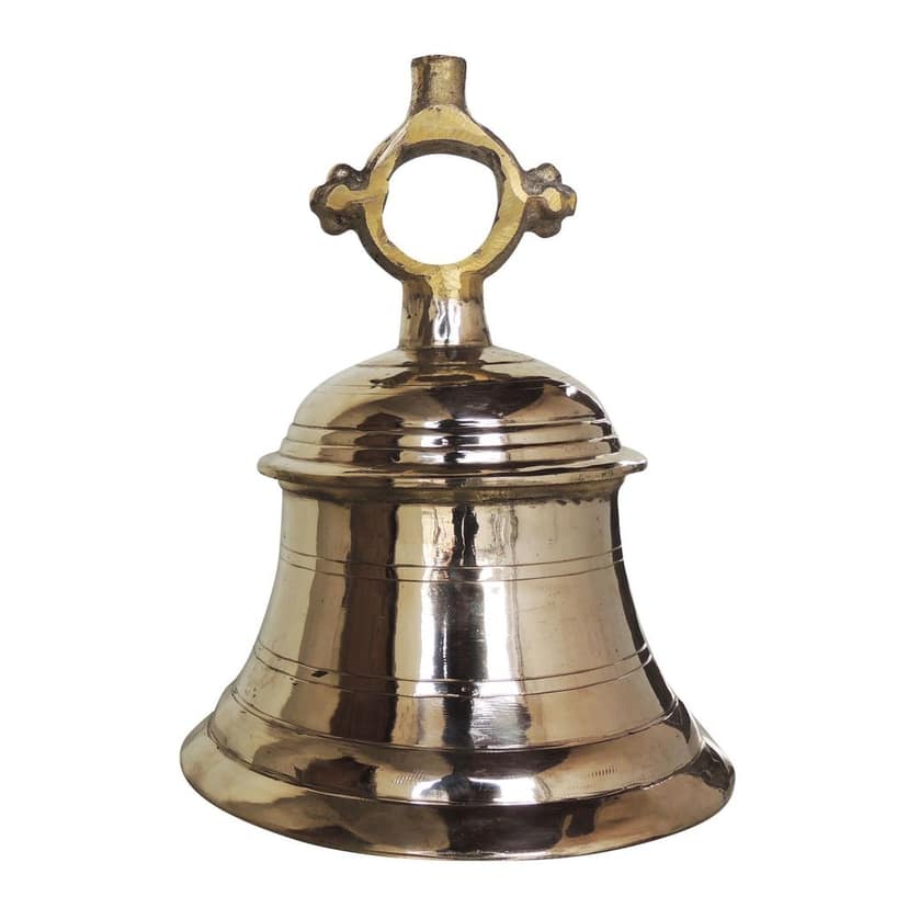 Brass Temple Hanging Ghanta, Hanging Bell, Ghanta 8 KG - Premium Brass Ghanta for Temple & Puja Use (ZMAS493 M) view 2