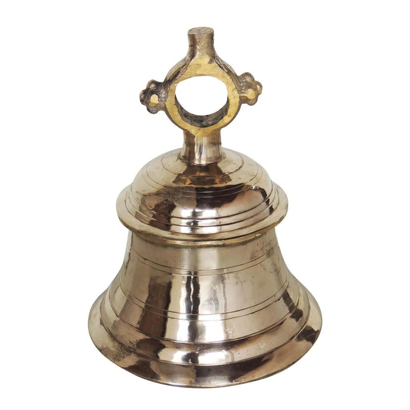 Brass Temple Hanging Ghanta, Hanging Bell, Ghanta 8 KG - Premium Brass Ghanta for Temple & Puja Use (ZMAS493 M) view 3