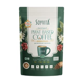Soyvita - Plant Based Coffee, 2 Mins Instant Coffee, With Prebiotics & Probiotics, Non Dairy Coffee 400 Gms (Serves - 16)