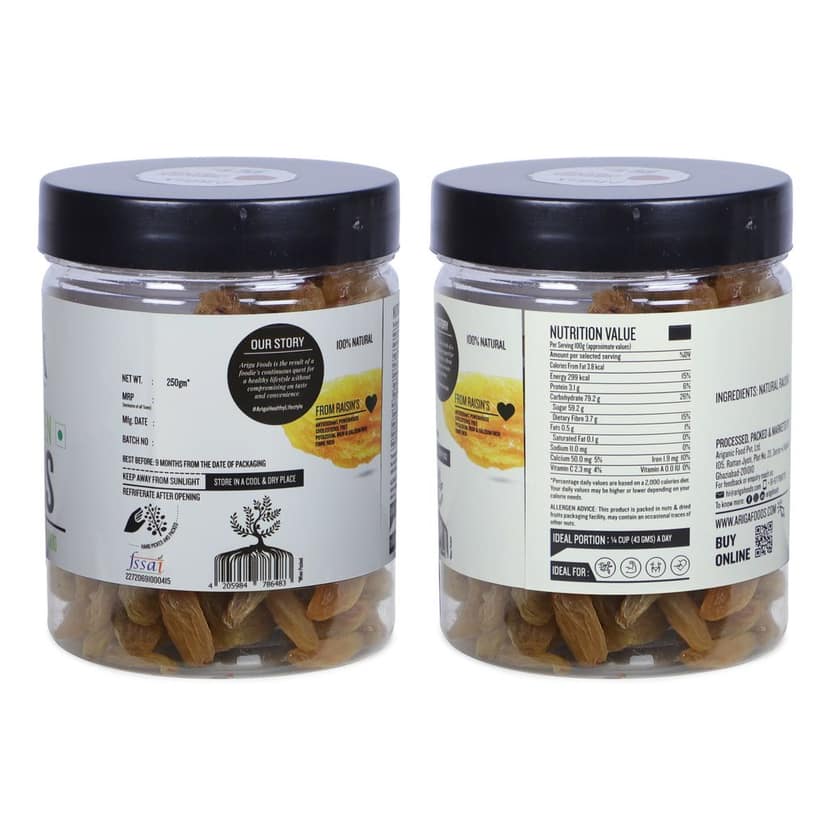 Ariga Foods King Sized Healthy & Nutritious 100% Natural Raisins (250 g) view 2