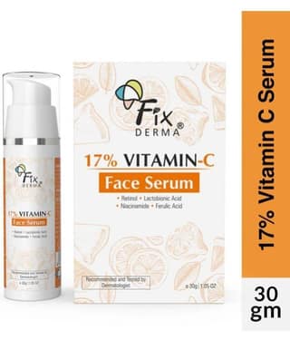 Fixderma 17% Vitamin C for Glowing Skin, Retinol For Women and Men 30g, (Pack of 1)