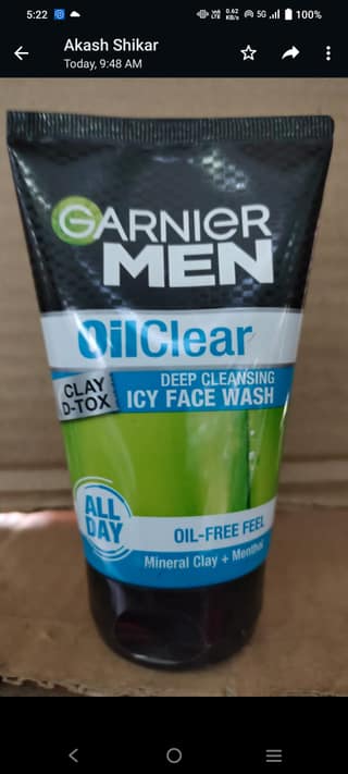Garnier men oil clear icy face wash