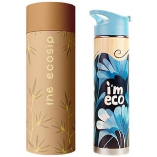 IMECO Bamboo Bottle Stainless Steel Printed Bottle (Flora 500 ML)